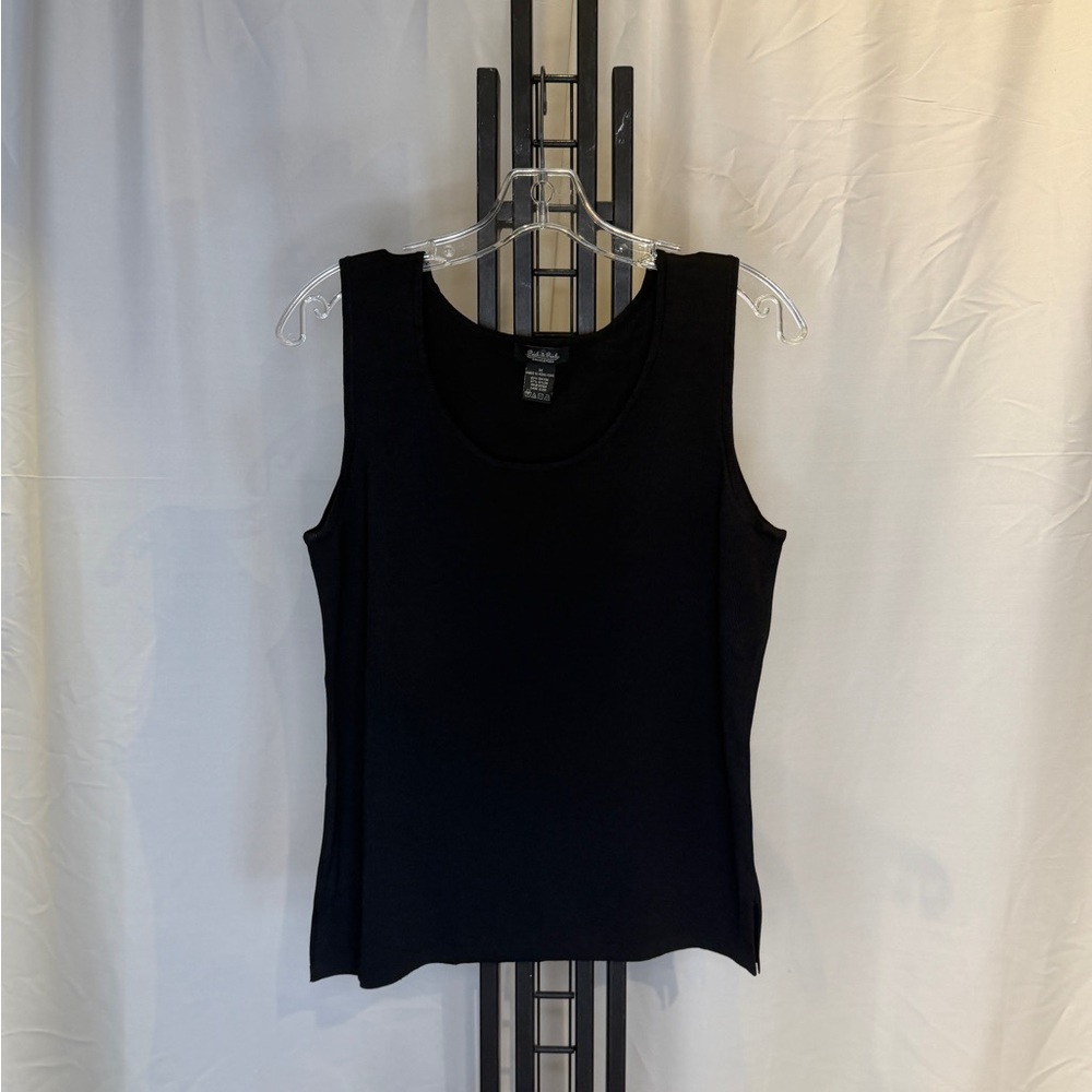 Peck & Peck Elegant Black Tank Top